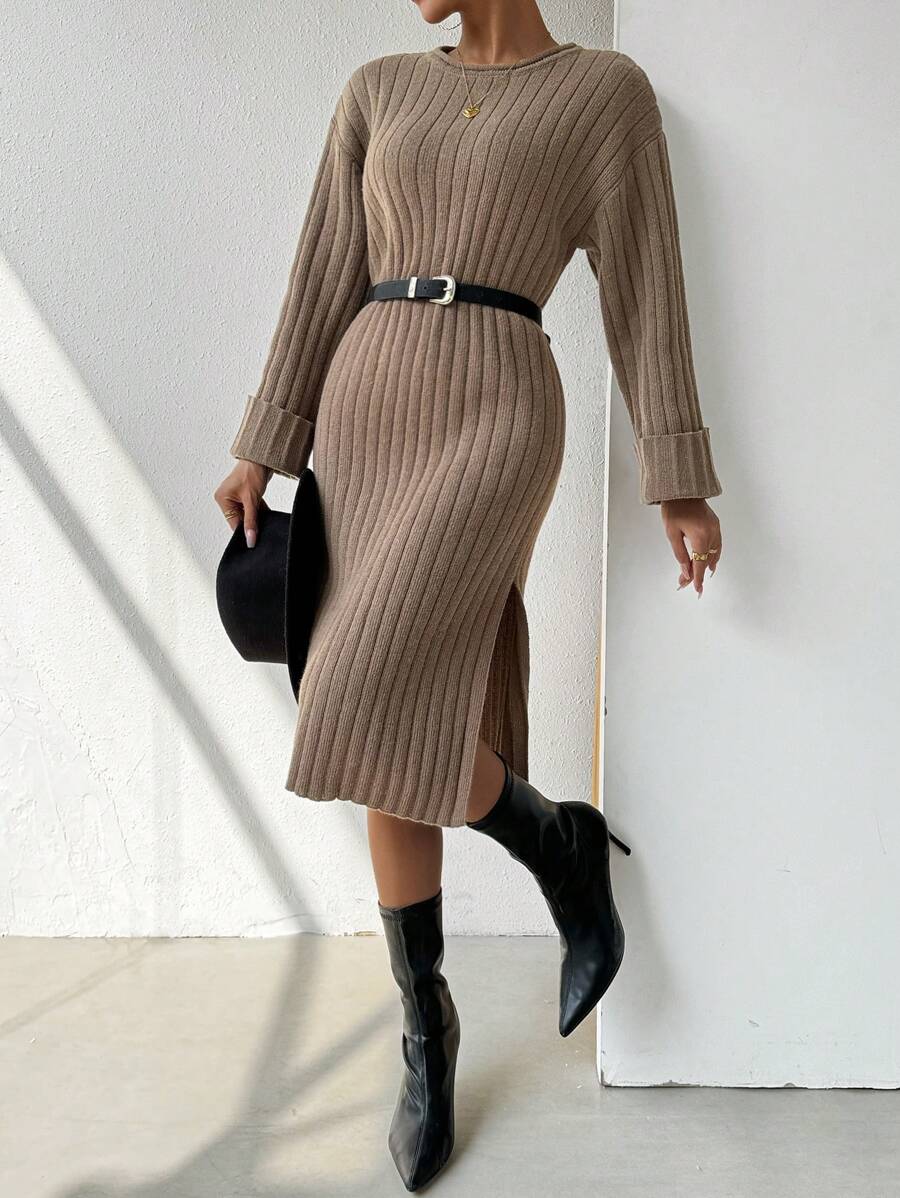 SHEIN LUNE 洋裝 - 卡其色 - 查看 1