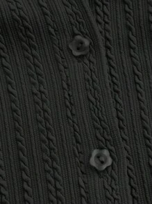 SHEIN MOD Hơn 	
Fuzzy Vòng cổ Áo Jacket Crop - màu đen - Xem 3