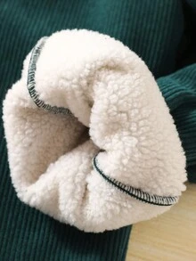 SHEIN Chàng trai trẻ Cord Túi nghiêng Nhiệt Quần - Màu xanh lá cây đậm - Xem 4