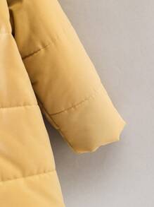 Chicos Cazadora simple cortavientos & cálido esquí con capucha para invierno - Caqui - Ver 5