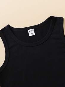 SHEIN Vintaside Kids 3 Stücke/set Rundhals Weste Für Kleine Jungen