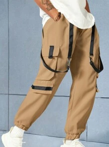 Manfinity EMRG Nam Quần Cargo - Màu Khaki - Xem 4