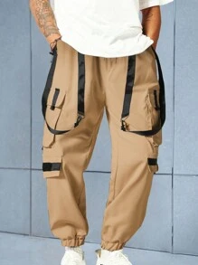 Manfinity EMRG Nam Quần Cargo - Màu Khaki - Xem 3