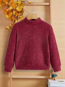 3入組/套小男童素色運動衛衣,隨機色 - 彩色 - 查看 12