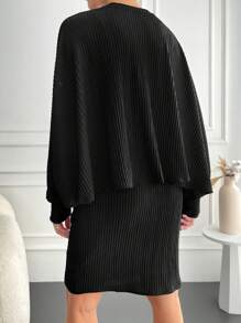 RueChic Women's Loose Pleated Top And Skirt Set