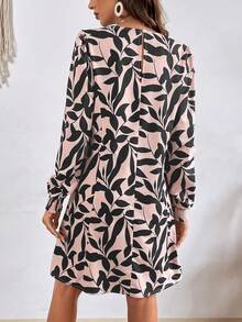 SHEIN VCAY 女士直筒剪裁印花連身裙 - 彩色 - 查看 2