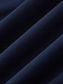 Manfinity Mode 男士半拉鍊刺繡長袖運動衫 - 藏蓝色 - 查看 5