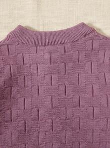 Baby (boy) Panda Pattern Cardigan - Purple - View 3
