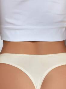 SHEIN 5pcs/set Contrast Trim Thong - Multicolor - View 2