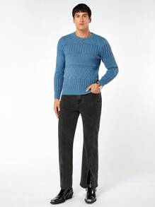 Manfinity VCAY Jeans mit Herren Einfarbig Denim - Schwarz - Übersicht 3