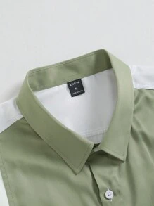 Manfinity Mode Men's Single-breasted Long Sleeve Shirt - White - View 4