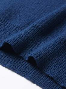 Aesthetic Post Suéter Tipo Jersey Con Estampado De Letras Para Hombre - azul real - Ver 7