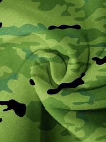 Manfinity EMRG Nam Ngụy trang Dây rút Hoodie Với Túi - xanh quân đội - Xem 6