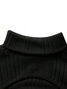 SHEIN Unity 3pcs Cut Out Mock Neck Bodysuit - Multicolor - View 3