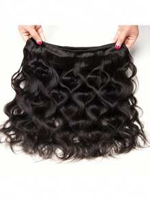 3 Pcs Body Wave Human Hair Bundles 100% Human Hair Remy Extensions Double Wefts Weave Hair Natural Color For Women - Natural Black - View 5