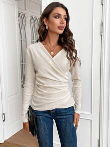 SHEIN Frenchy Camiseta De Mujer - Albaricoque - Ver 4