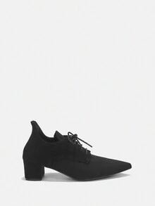 SHEIN BIZwear 時尚女性短靴 - 黑色 - 查看 2