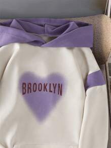 1 件女孩甜心设计连帽运动衫