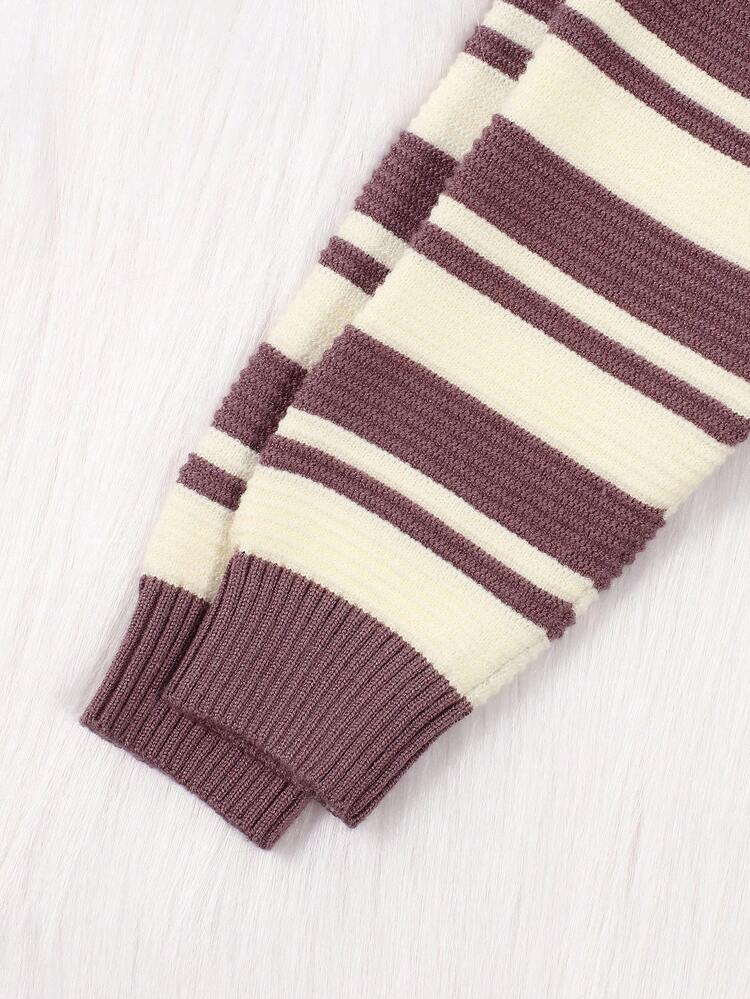Baby (boys) Single-breasted Striped Pullover Cardigan