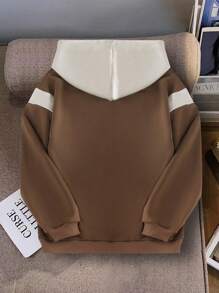 Elladie kids Tween Girl Sweet Heart Hooded Sweatshirt - Brown - View 2