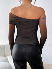 SHEIN Privé Quý cô Biến đổi dần Áo ngoài vai - Nhiều màu - Xem 2