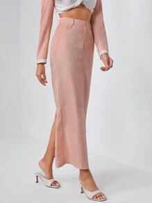 Amanda Daum Caballero Designer Solid Mermaid Hem Elegant Skirt, For Summer, Holiday