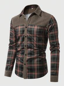 Manfinity Homme Nam In kẻ sọc Áo sơ mi - Nhiều màu - Xem 3