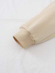 SHEIN EZwear 大碼衛衣 - 杏色 - 查看 3