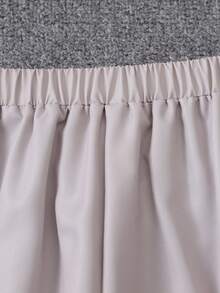 SHEIN 男童休閒寬鬆漸變字母拼布連身褲 - 卡其色 - 查看 5