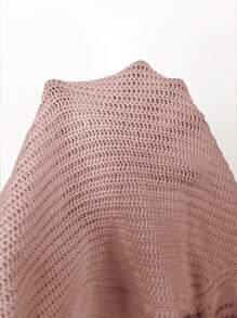 SHEIN LUNE Của phụ nữ Thả vai Áo len - Bụi hồng - Xem 7