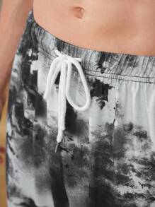 男士一件式染色家居服,腰部束口設計,連褲裝 - 彩色 - 查看 4