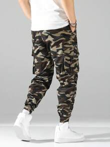 Manfinity Homme Nam Ngụy trang Quần Cargo - Nhiều màu - Xem 5