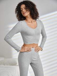 Ocili Xám Xếp li Giải trí Bộ - Xám - Xem 5