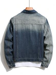 Manfinity Hypemode Nam Flip Túi Áo khoác denim - Rửa nhẹ - Xem 2