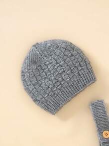 嬰兒連身毛衣連身褲 - 灰色 - 查看 3