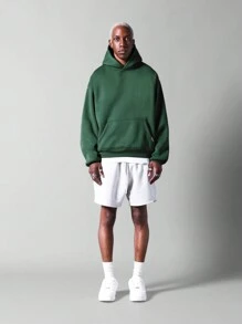 SUMWON 圣帕特里克节幸运符优质森林绿色超大套头连帽衫羊毛运动衫爱尔兰主题休闲运动街头装非常适合 3 月 17 日庆祝活动 - 綠色 - 查看 3