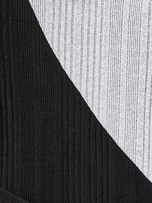 SHEIN 青少年女孩雙色小高領緊身洋裝 - 彩色 - 查看 5