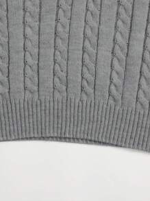 Elamini Women's Simple Solid Color V-neck Knitted Vest Top