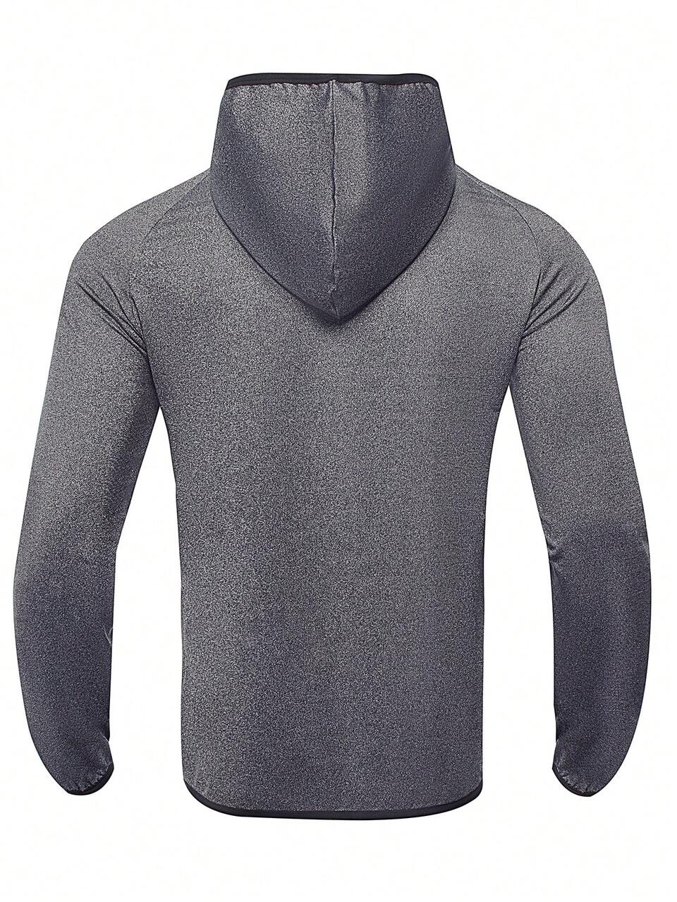 Men's Letter Printed Zipper Front Sports Jacket Workout Tops Grey Jacket Sports Jacket