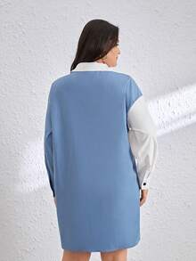 SHEIN Essnce 大尺寸彩塊連衣裙 - 彩色 - 查看 2