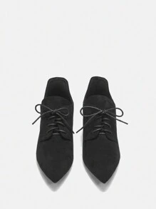 SHEIN BIZwear 時尚女性短靴 - 黑色 - 查看 4