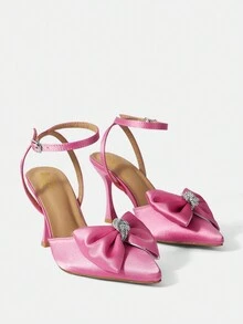 SheIn Belle Của phụ nữ Giày cao gót Giường đơn Giày dép - Màu Hồng Tươi - Xem 6