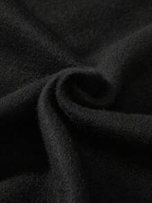 SHEIN 适合秋冬季穿着的少女休闲印花长袖卫衣 - 黑色 - 查看 3