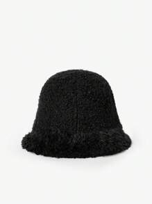 SHEIN ICON Women's Bucket Hat For Daily WearStreet,School - Black - View 7