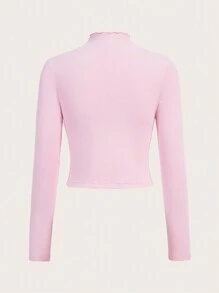 SHEIN EZwear 女士縫邊t恤衫