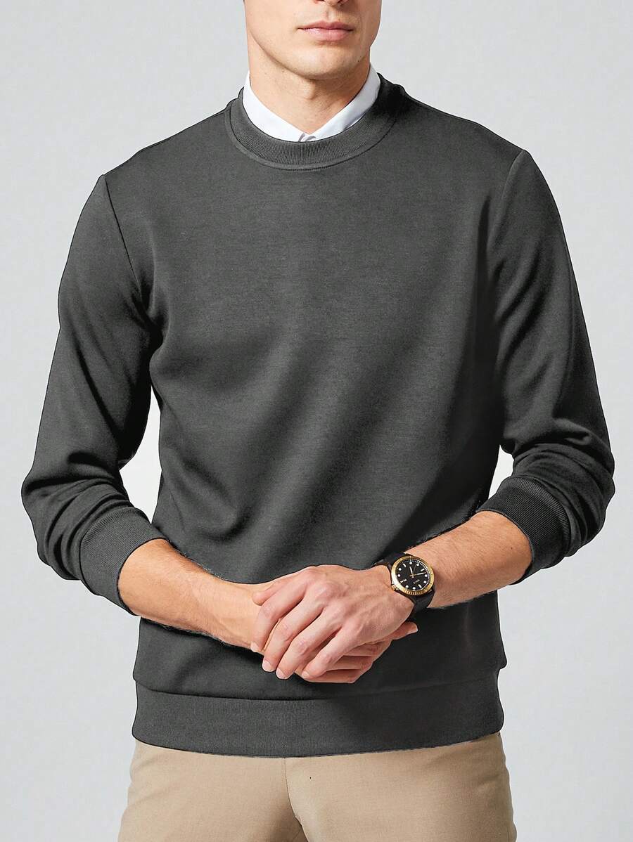 Men's Crewneck Sweatshirt - Dark Grey - View 1