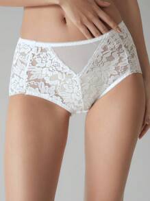 DAZY Floral Lace Panty,Back To School Clothes - White - View 2