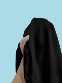 Manfinity Homme 男士缺口领T恤，男士黑色性感上衣，男士健身衫，男士黑色T恤，修身T恤 - 黑色 - 查看 5