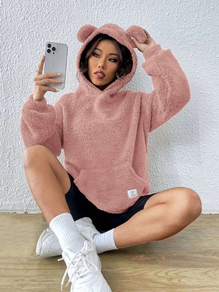 SHEIN EZwear フード付きファーパーカー | SHEIN JAPAN