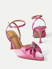SheIn Belle Của phụ nữ Giày cao gót Giường đơn Giày dép - Màu Hồng Tươi - Xem 5